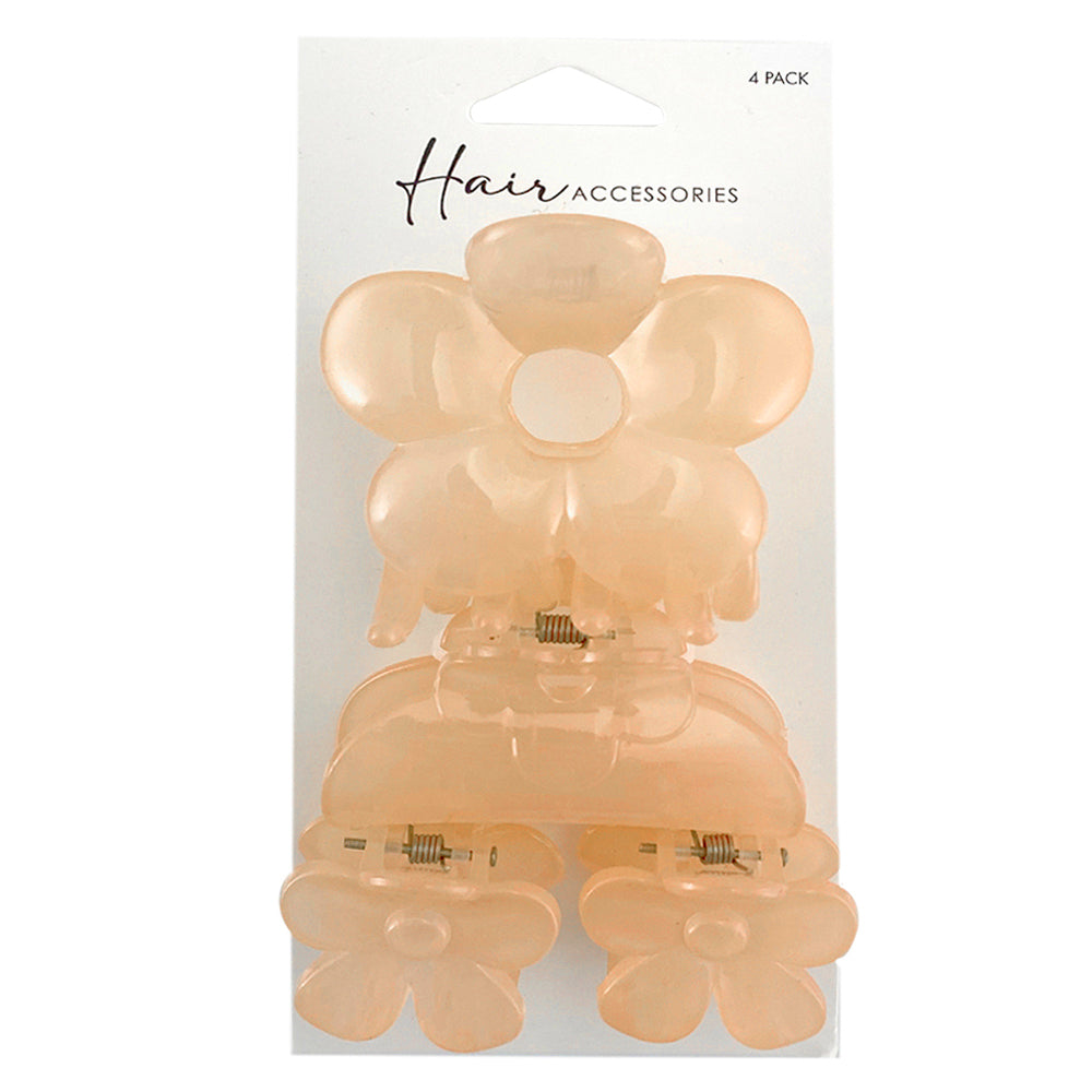 4x 4pc Hair Accessories Melrose Clips Flowers Accessory Assorted