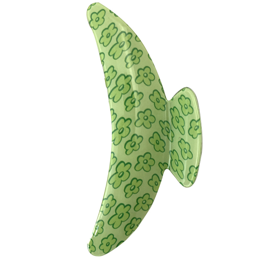 4PK Hair Accessories Melrose 12.5cm Clip Green Floral Styling Accessory