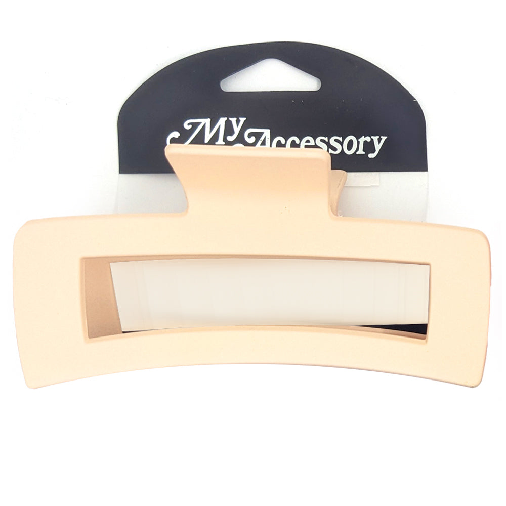 6PK My Accessory 12cm Melrose Hair Clip Rectangle Matte Assorted