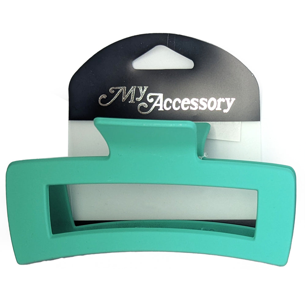 6PK My Accessory 12cm Melrose Hair Clip Rectangle Matte Assorted