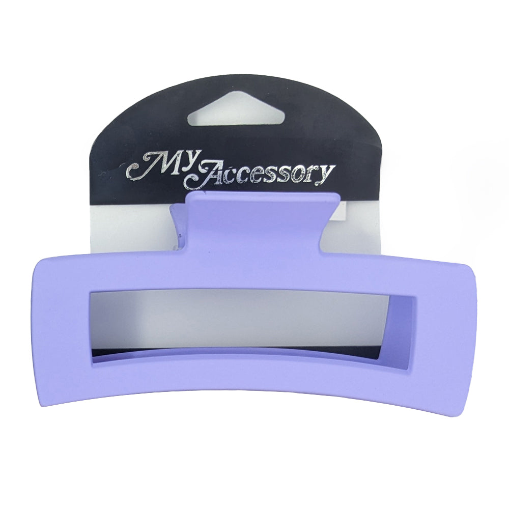 6PK My Accessory 12cm Melrose Hair Clip Rectangle Matte Assorted