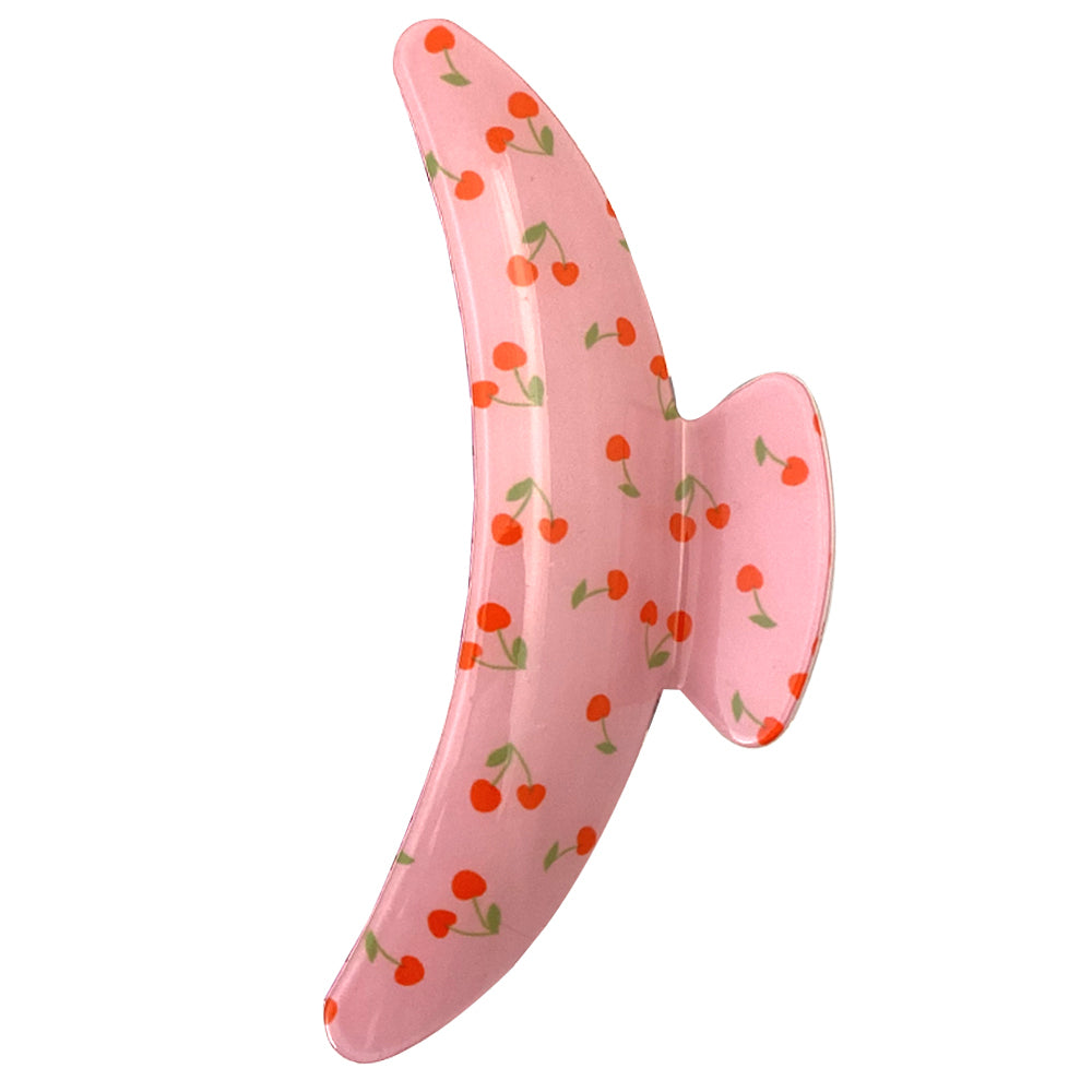 4PK Hair Accessories Melrose 12.5cm Clip Cherry Pattern Pink Accessory