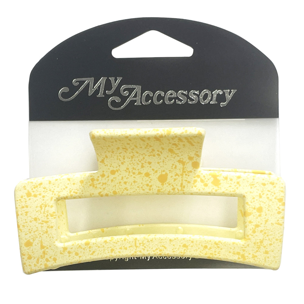 12PK My Accessory 8.5cm Melrose Hair Clip Rectangle Spot Paint Assorted