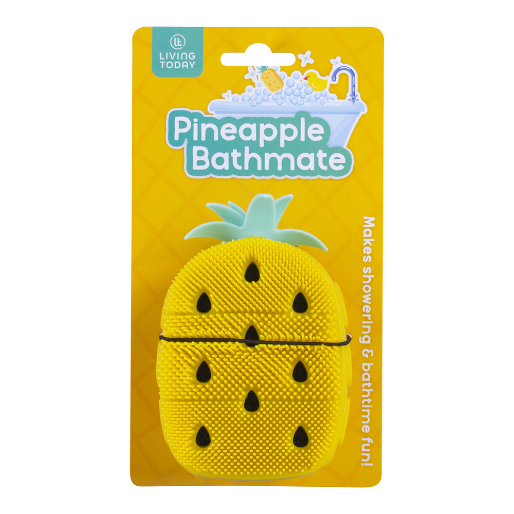 2PK Living Today Silicon Bristles Pineapple Bathmate - Yellow