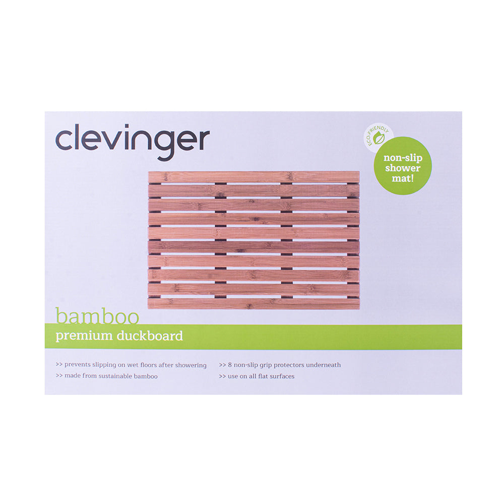 Clevinger Bamboo Premium Duckboard Shower Mat 53x35.5x2.5cm