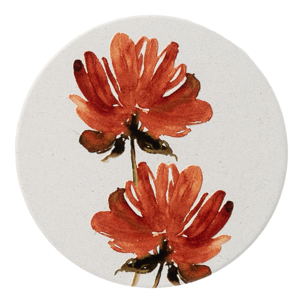 6PK Splosh Home Sweet Home Rust Floral Ceramic Coaster 11cm