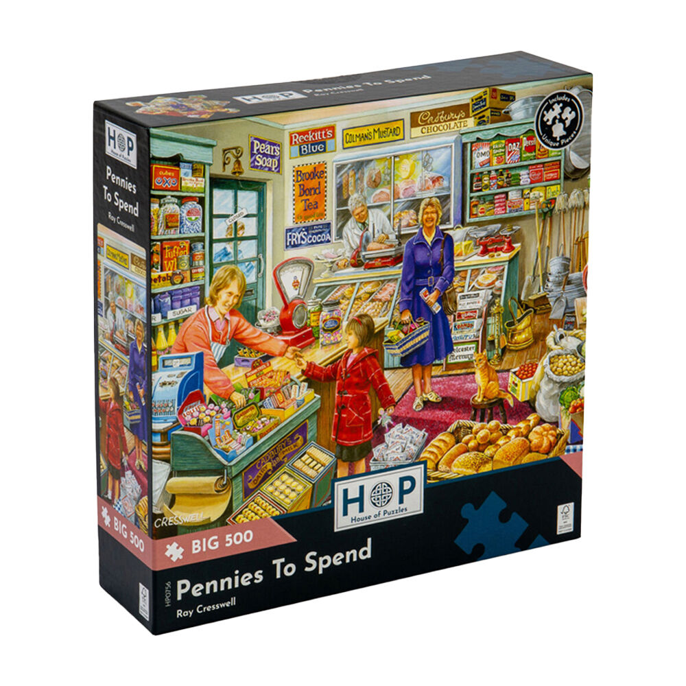 500pc House Of Puzzles Pennies to Spend Big 48x69cm Jigsaw Puzzle 3y+