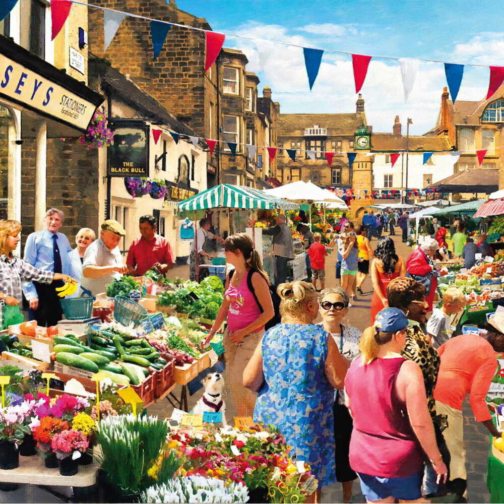500pc House Of Puzzles Street Market 34x48cm Jigsaw Puzzle 3y+
