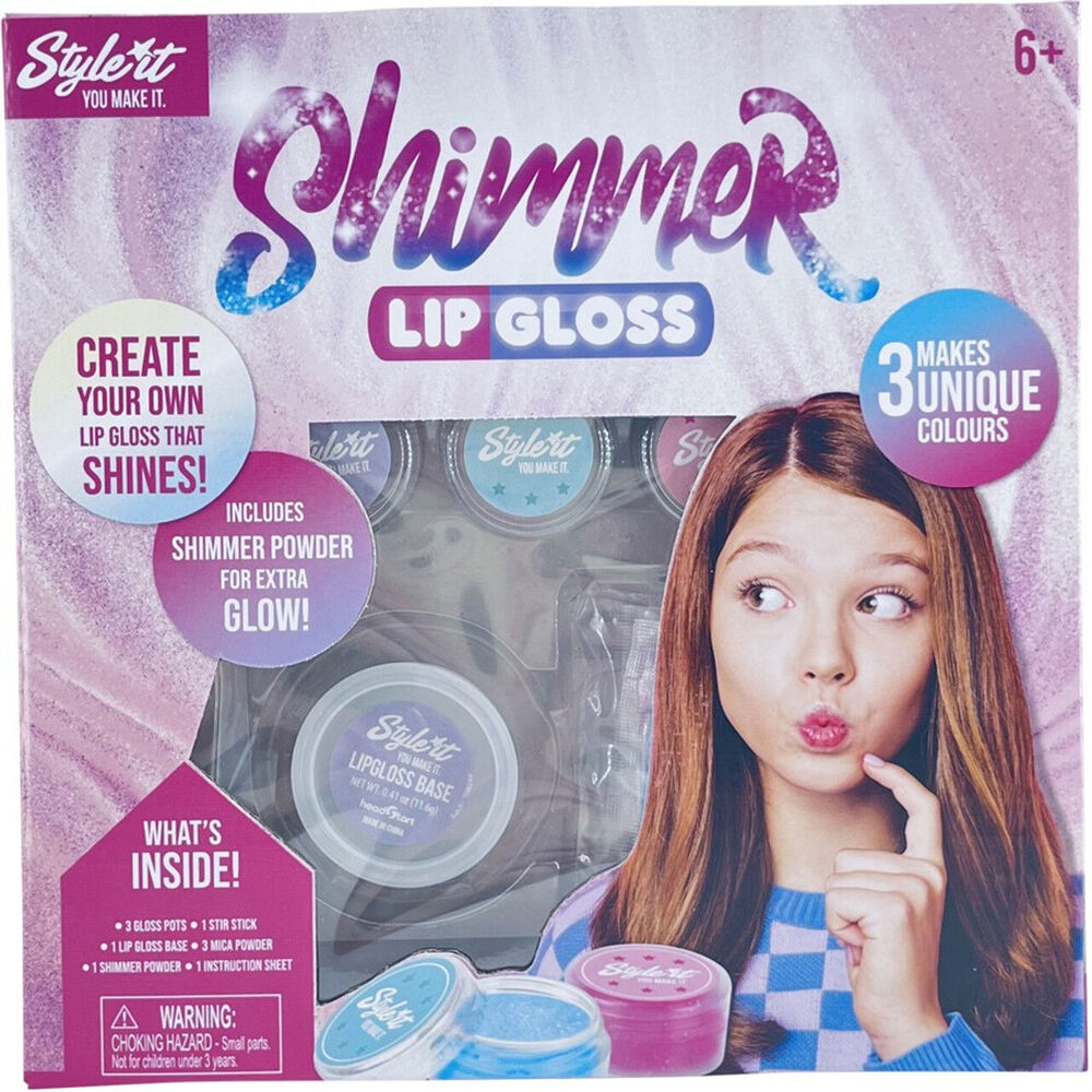 2PK Style It! Shimmer Lipgloss DIY Craft Set Kit Kids/Children 6y+