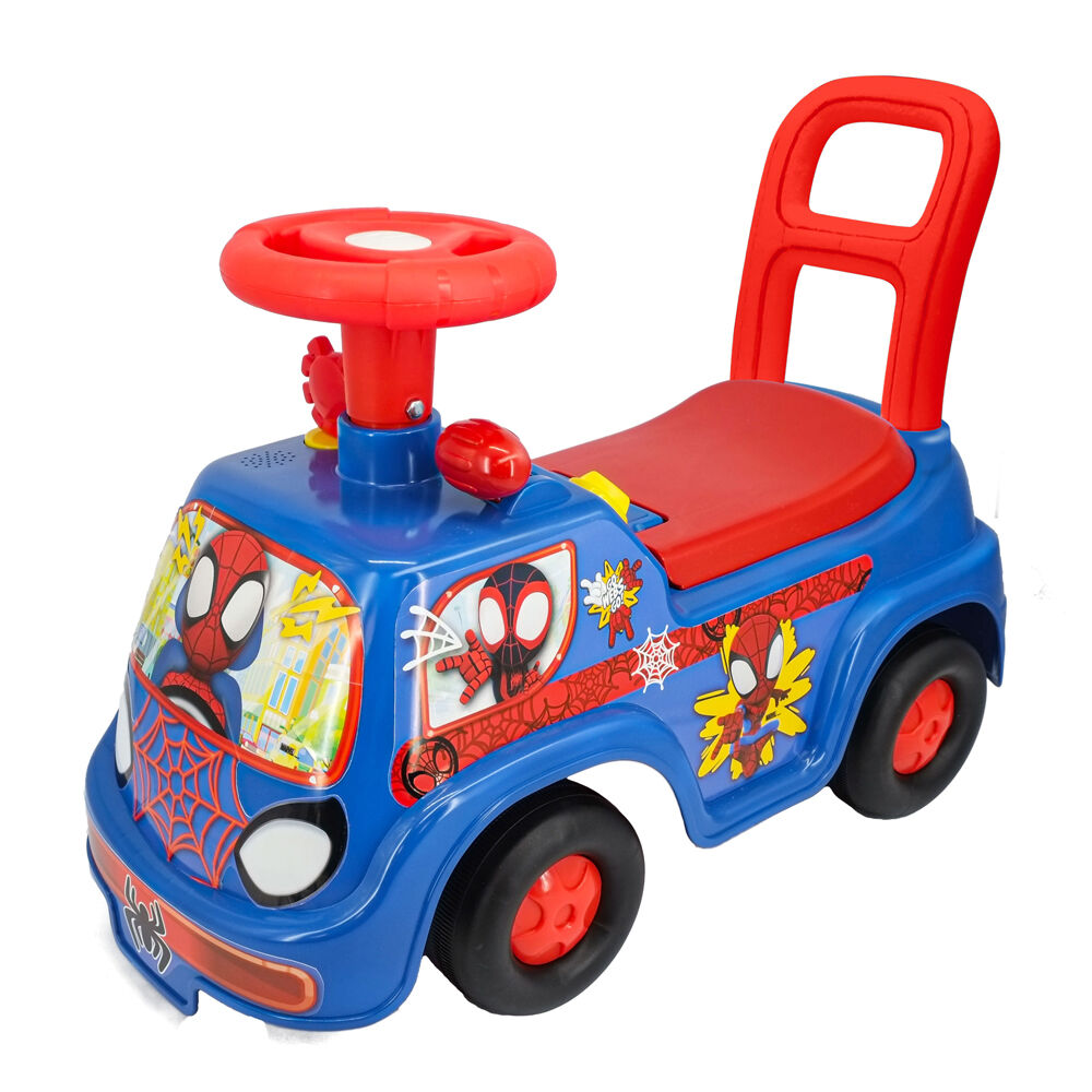 Disney Lights N Sounds Spidey Racer Ride-On Toy Toddler - Blue 12m+