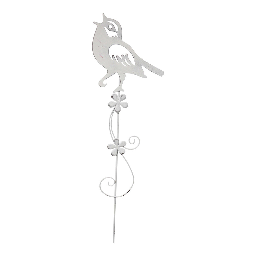 2PK LVD Metal 47cm Pot Stake Decorative Ornament Bird Song