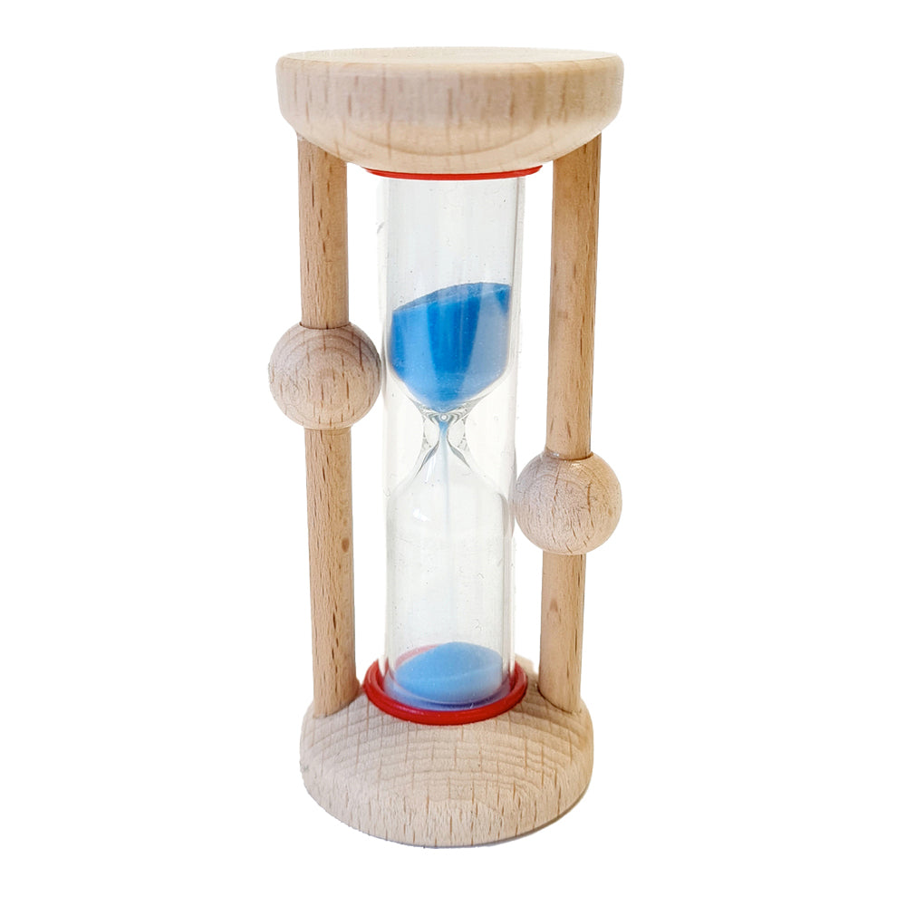 2x Hess-Spielzeug Wooden Hour Glass Toy Kids/Children 3y+ Natural