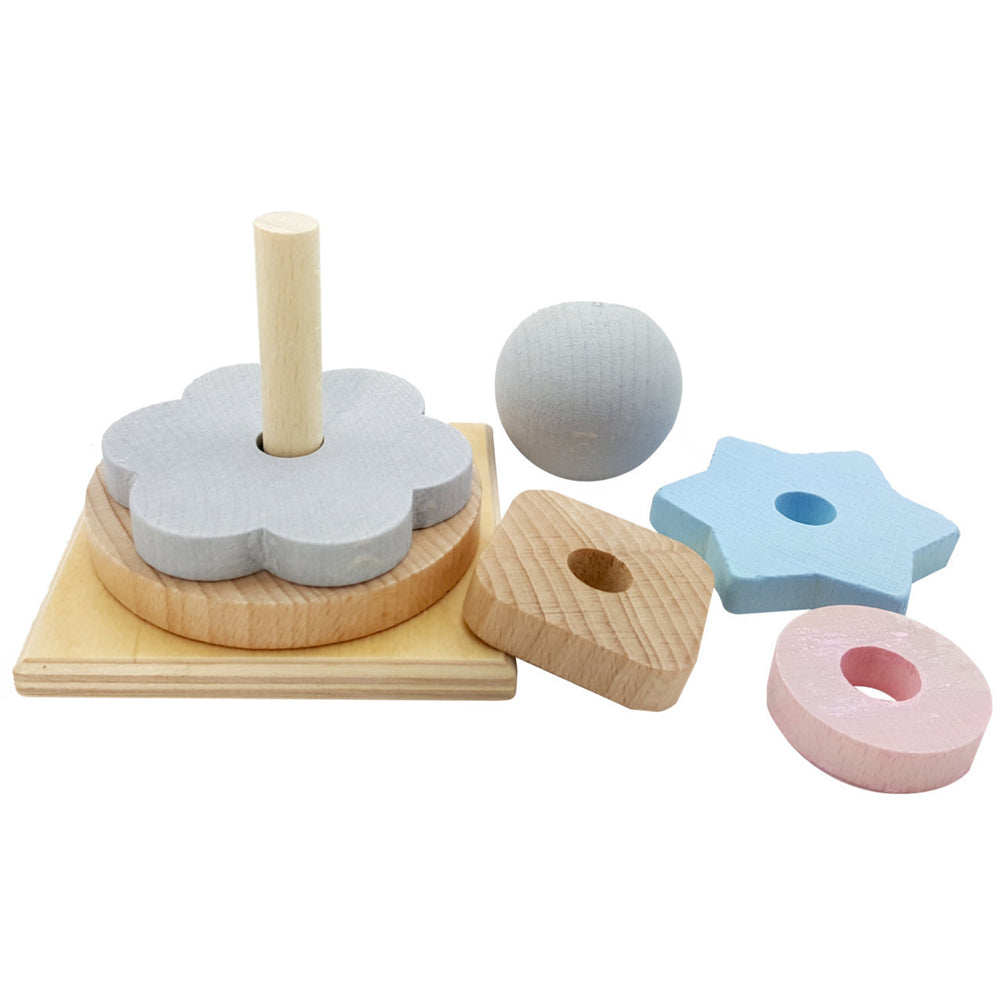 Hess Spielzeug Wooden Stacking Tower Kids/Toddler 2y+ Natural