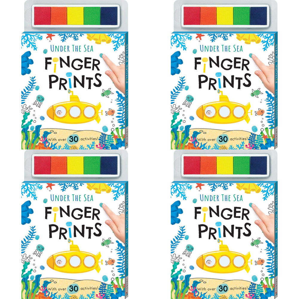 4PK Kaleidoscope Under The Sea Finger Prints Kids Educational Book 3Y+