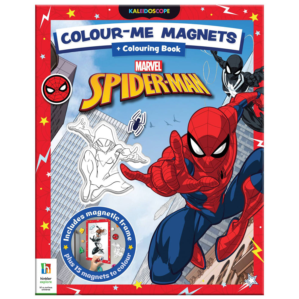 4PK Kaleidoscope Colour-Me-Magnets Spider-Man Kids Craft Book 3y+