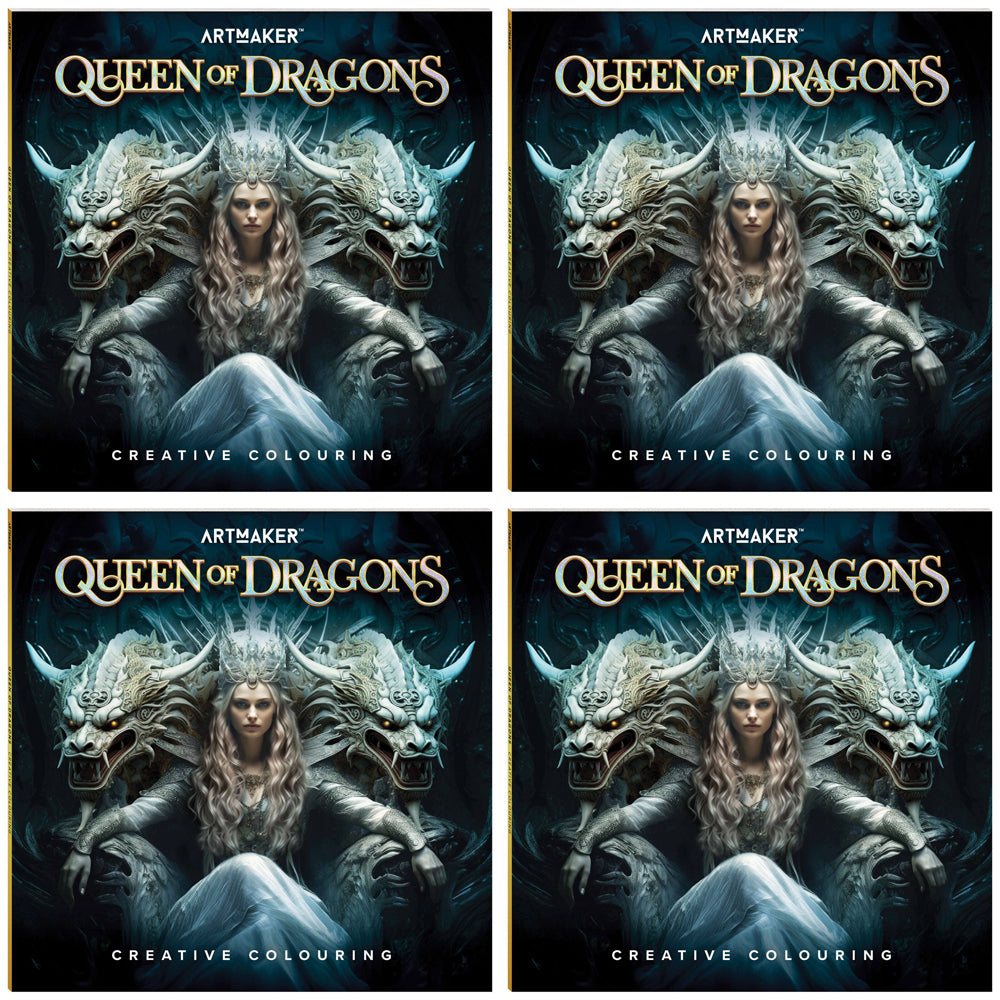 4PK Art Maker Creative Colouring Book Queen of Dragons 29x29cm