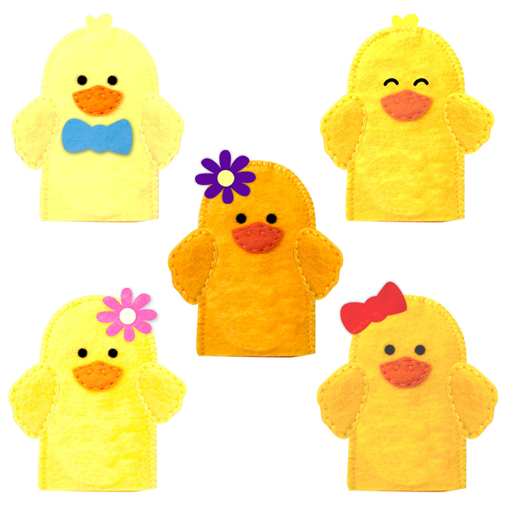2PK Building Blocks Five Little Ducks Finger Puppet Book 4y+
