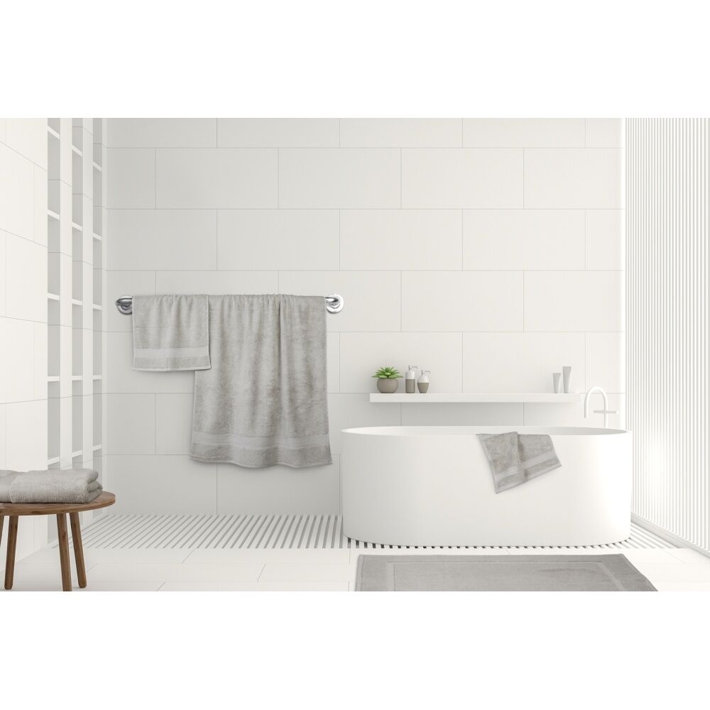 6x Ardor St Regis Collection 40x70cm Hand Towel 600GSM Soft Cotton Silver