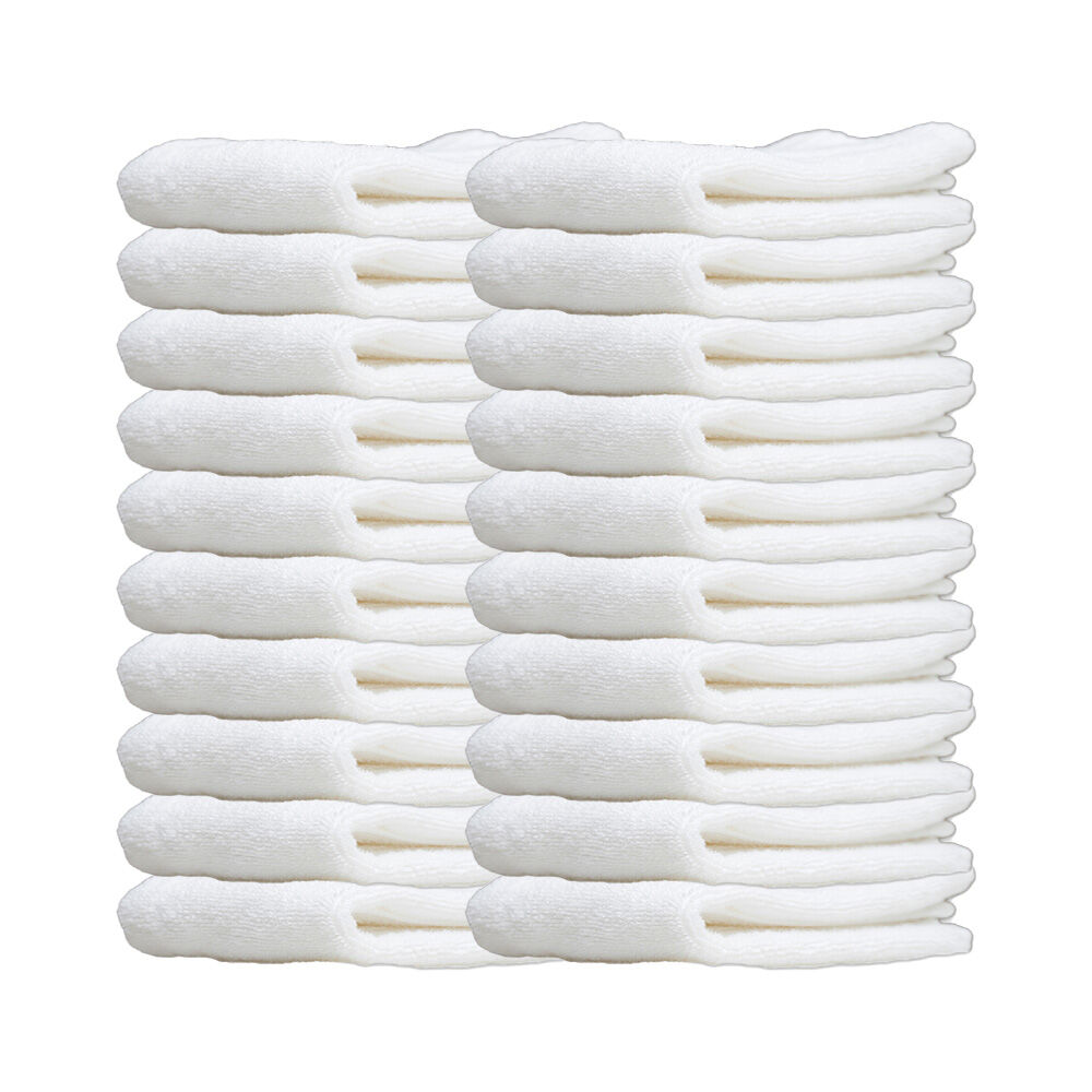 20PK Jason Commercial J-Dry Luxe Hand Towel 45x65cm - White