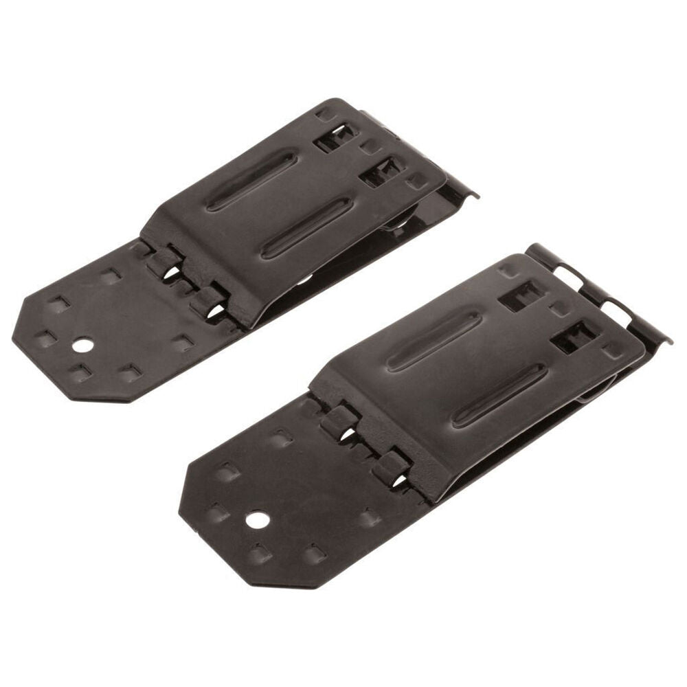 2pc Hulk Steel Compact Flat Folding Wheel Chocks 190x70mm Black