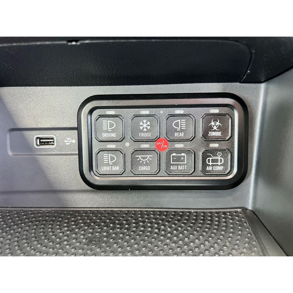 Hulk Pro Professional Series Smart 8-Way Switch Panel 12-24V Black