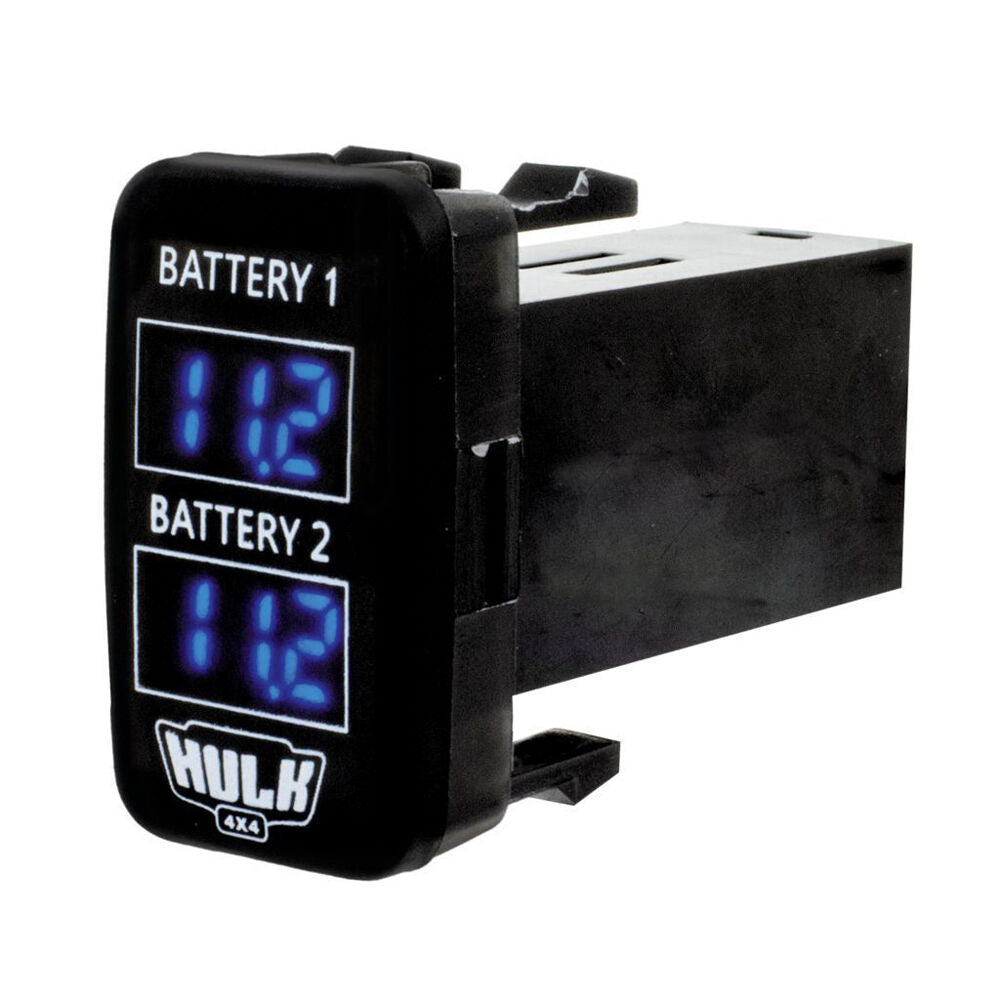 Hulk Toyota Early Dual Vehicle DC Voltmeter 12v Blue Illumination