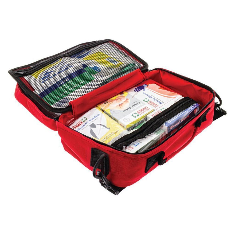 Hulk Pro Workplace Portable First Aid Kit w/ Reflective Strip Case Red