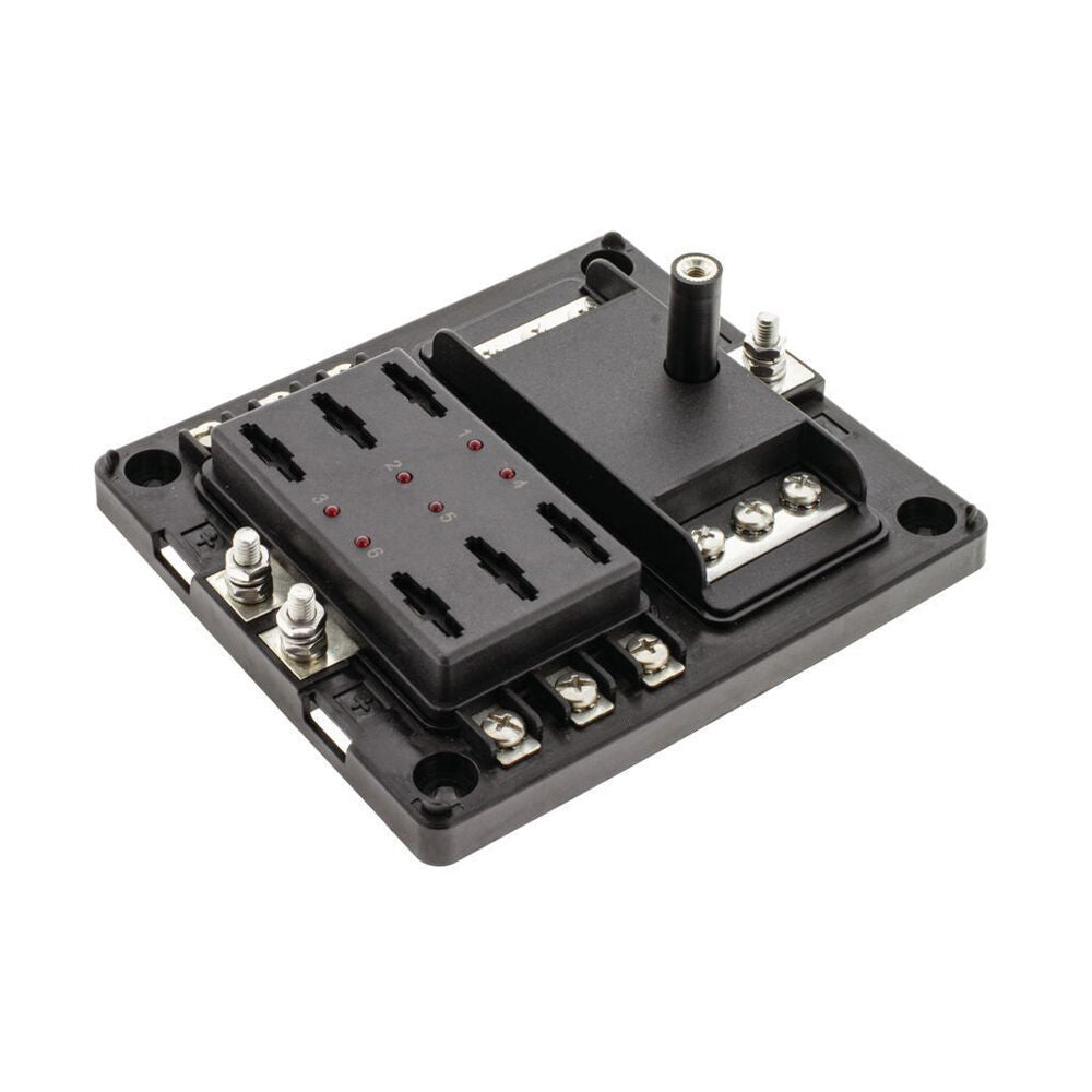 Hulk Weather-Proof Blade Vehicle Fuse/Distribution Box w/ Cover 6-Way