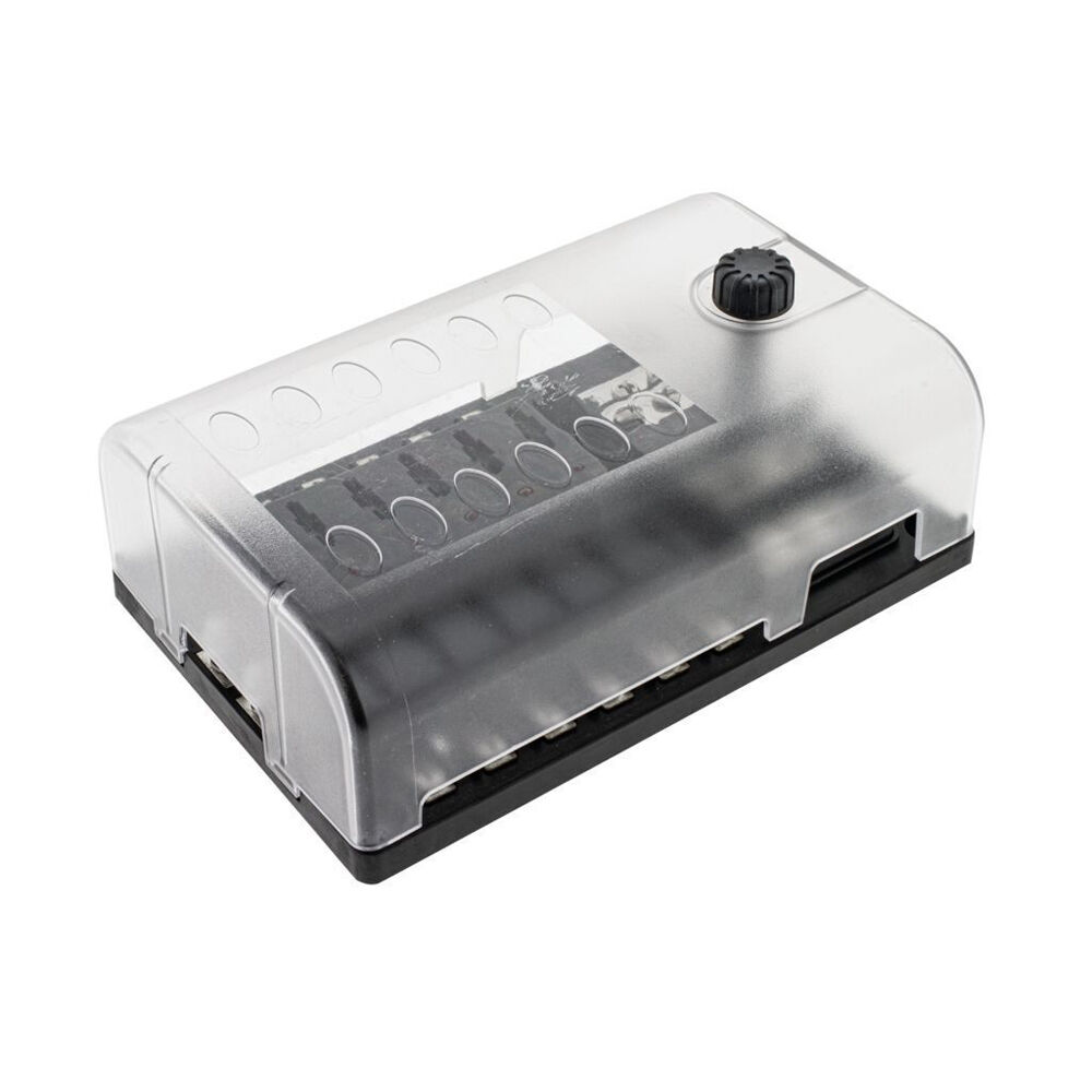 Hulk Weather-Proof Blade Vehicle Fuse/Distribution Box w/ Cover 12-Way