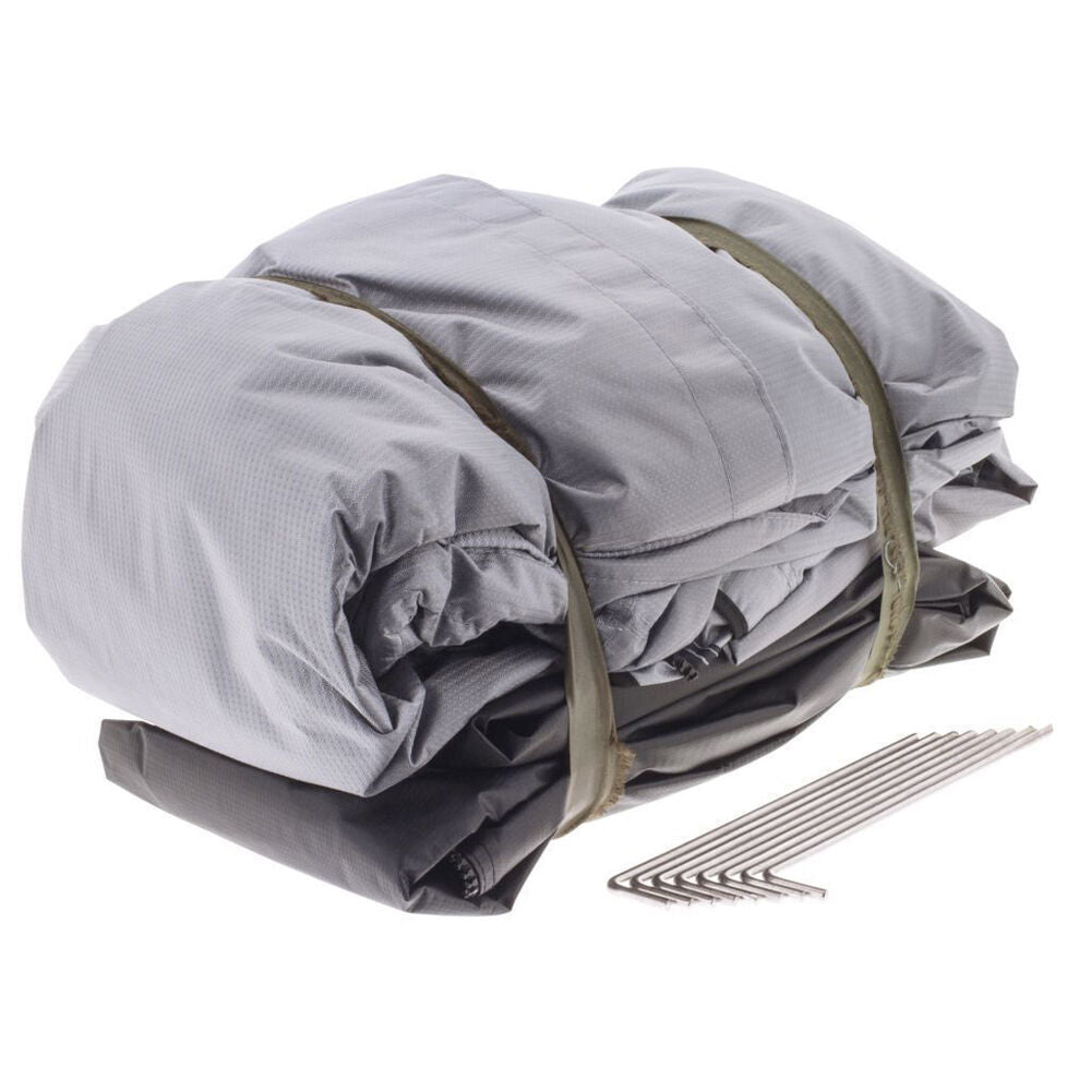Hulk Weatherproof Camping Awning Tent w/ Mesh Windows 2m x 2.5m Grey