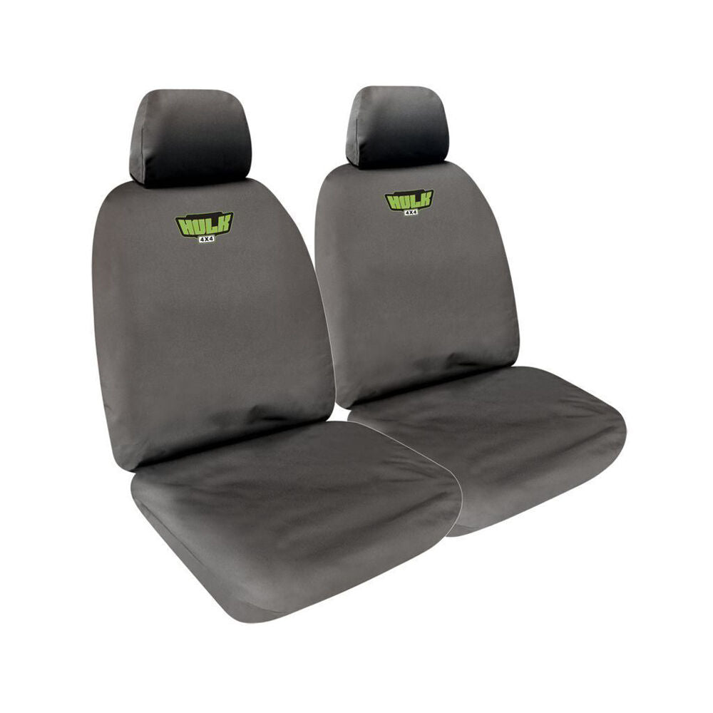 Hulk Toyota HiLux 2015-On Waterproof Front Vehicle Seat Covers Grey