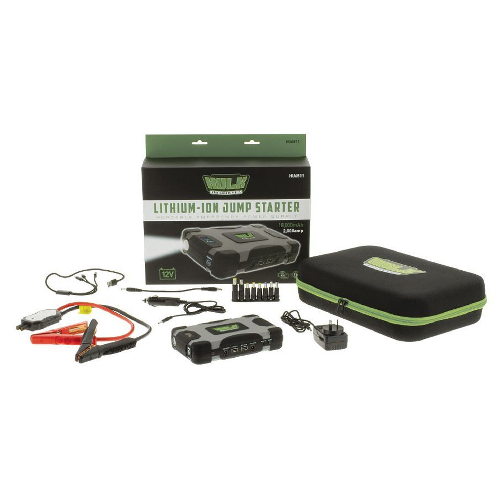 Hulk 4x4 Professional Series 18000mAh Lithium Cobalt Jump Starter