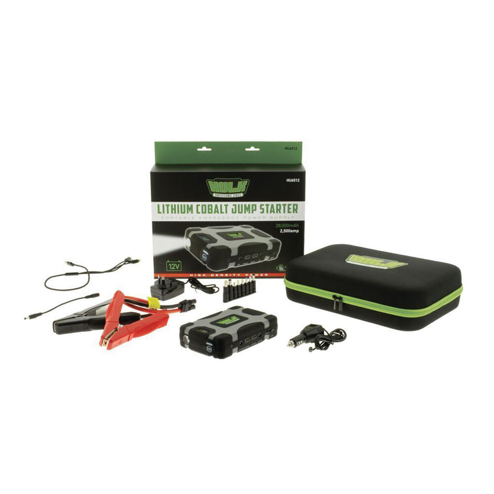 Hulk Pro Lithium-Ion Battery Portable Jump Starter Kit 28000mAh