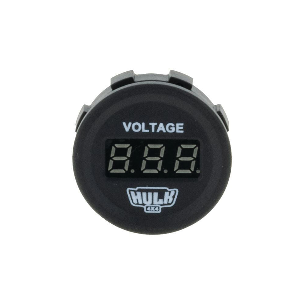 Hulk LED Display Vehicle DC Voltmeter 12-24V 29mm Green Illumination