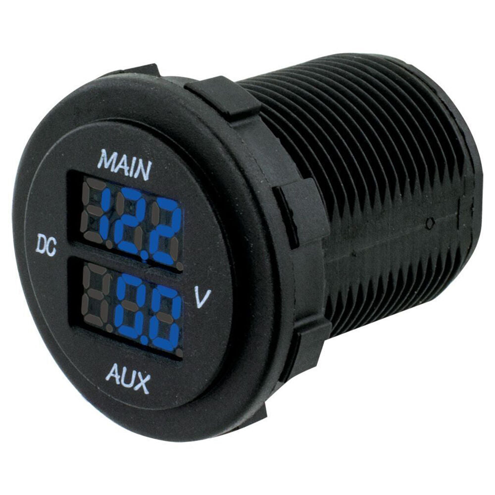 Hulk Dual Display Vehicle DC Voltmeter 12-24V Blue Illumination