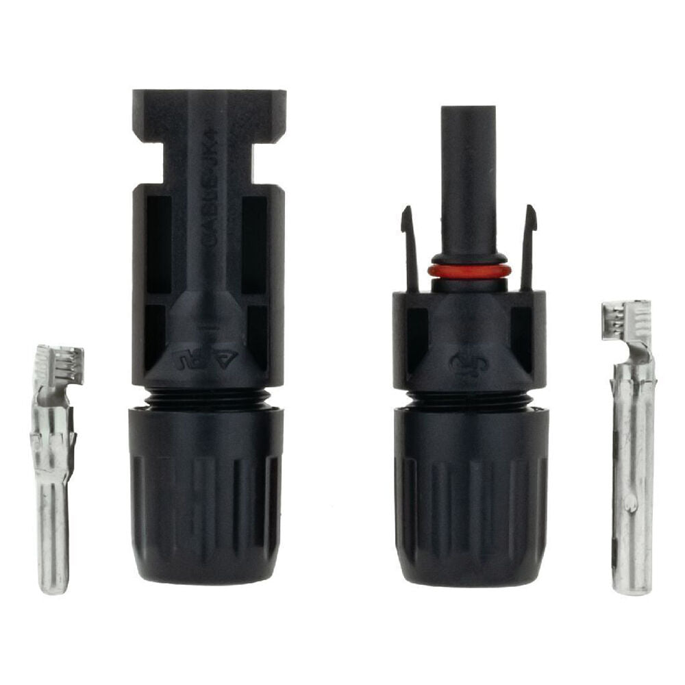 10pc Hulk Textured Grip Male & Female MC4 Solar PV Connector Black