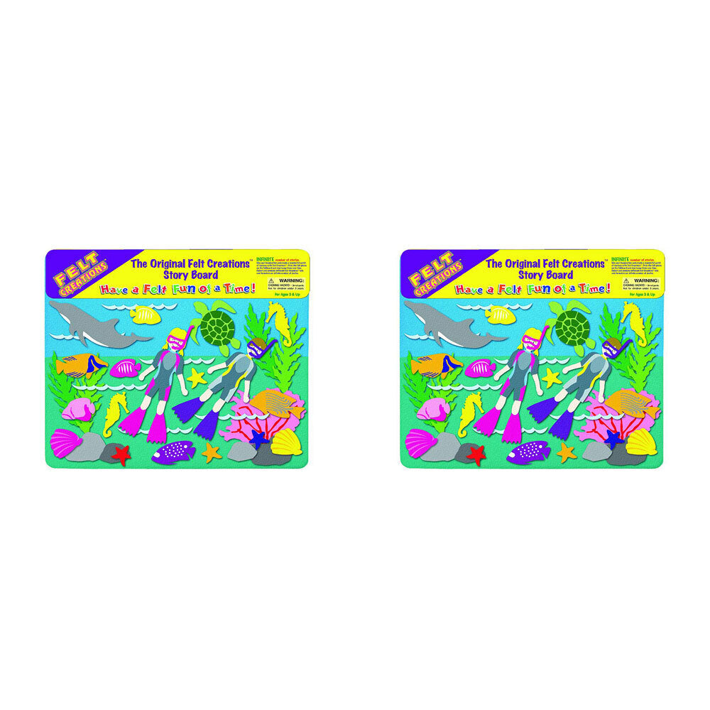 2x Felt Creations Aquatic Diving Kids/Children Fabric Art Kit 3y+