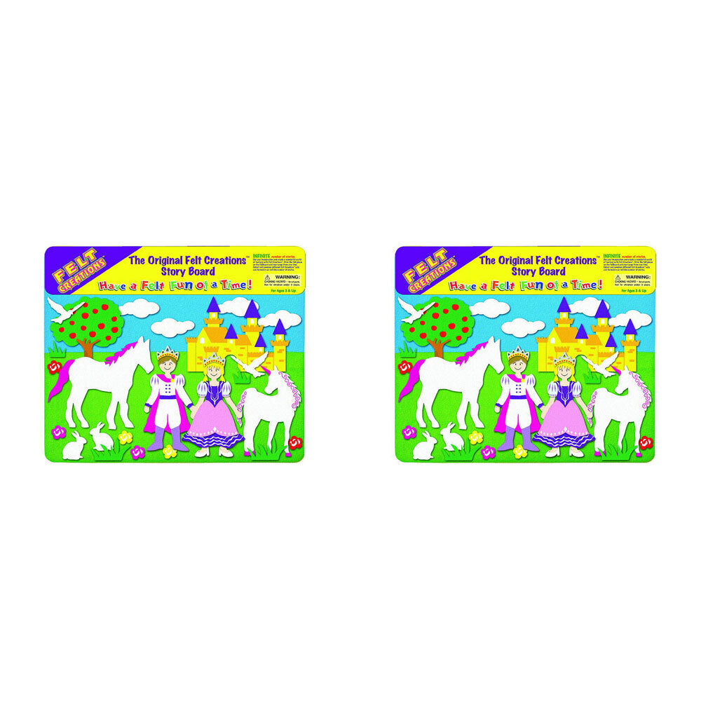 2x Felt Creations Princess Castle Kids/Children Fabric Art Kit 3y+