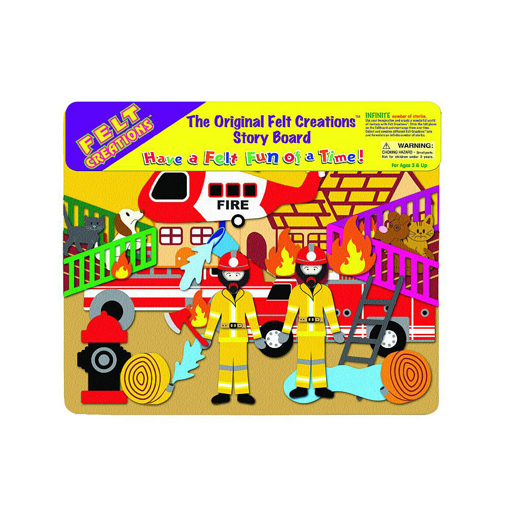 2x Felt Creations Fire Engine Kids/Children Fabric Art Kit 3y+