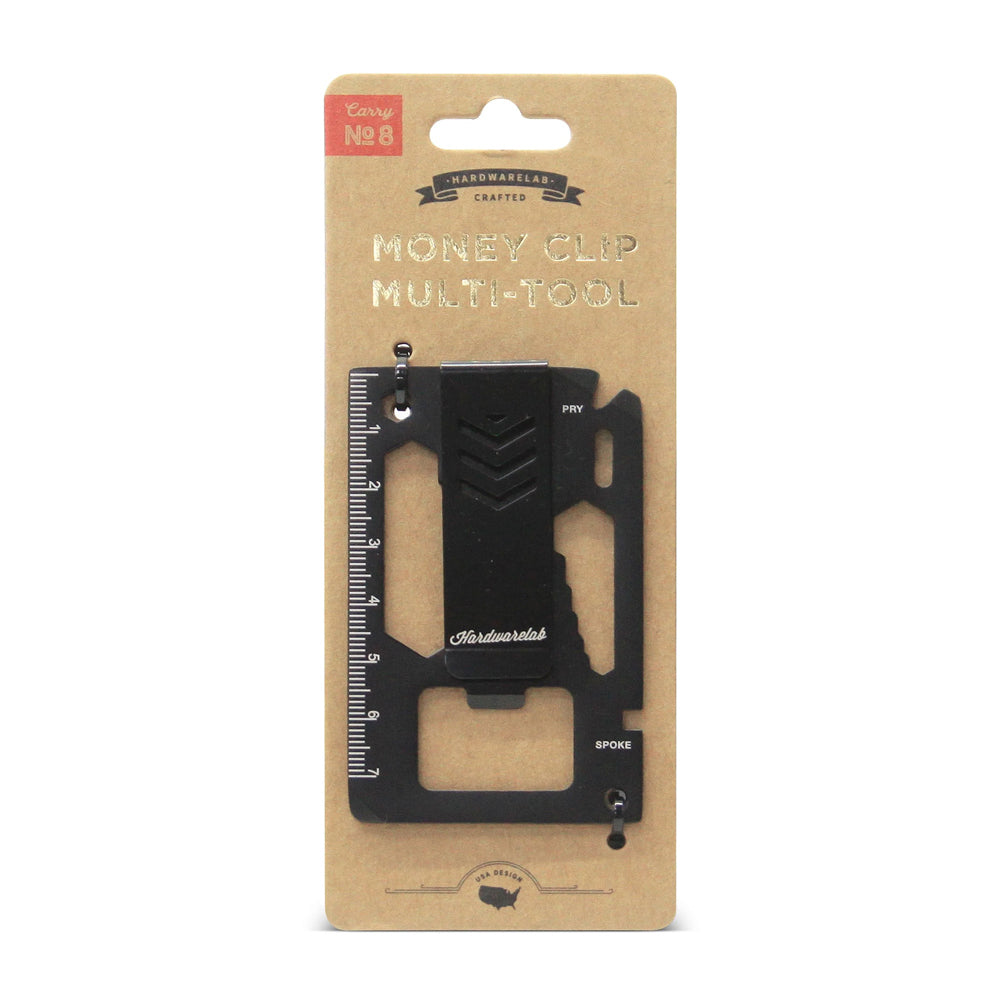 4PK HardwareLab Stainless Steel Money Clip Multi-Tool Camping/Hiking - Black