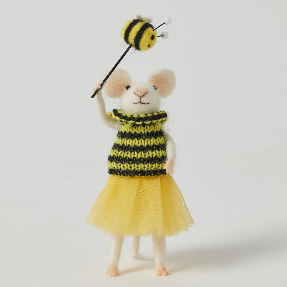 Pilbeam Living Tabitha Felt Mouse Handmade Home Decoration Figurine 16.5cm