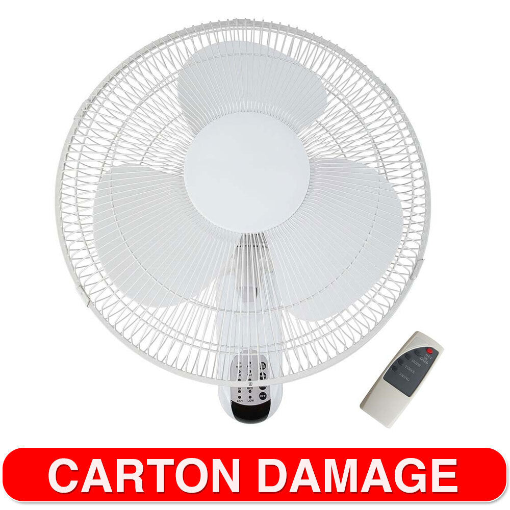 Heller 40cm Wall Fan w/ Remote Control - White