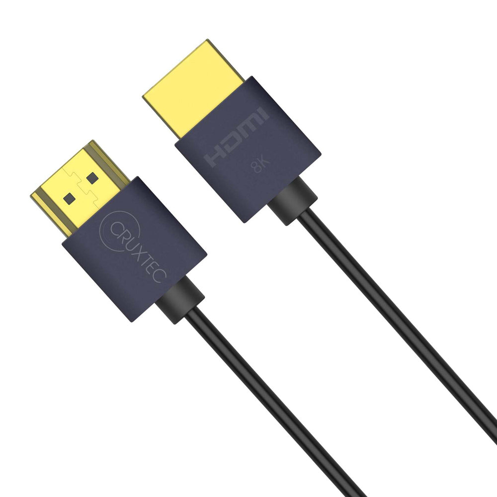 Cruxtec Ultra-thin HDMI 2.1 8K Male to Male Cable 1.5m - Black