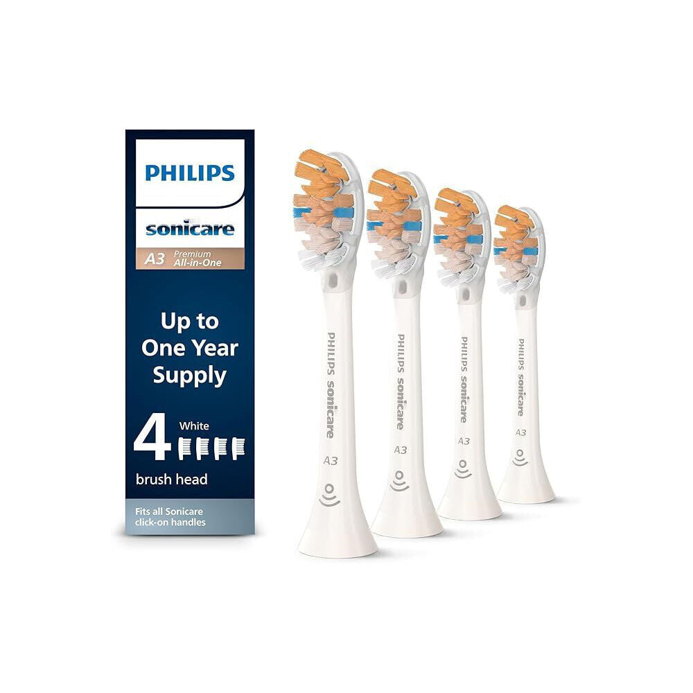 2x 4pk Philips Sonicare A3 Premium All-in-one Electric Toothbrush Heads White