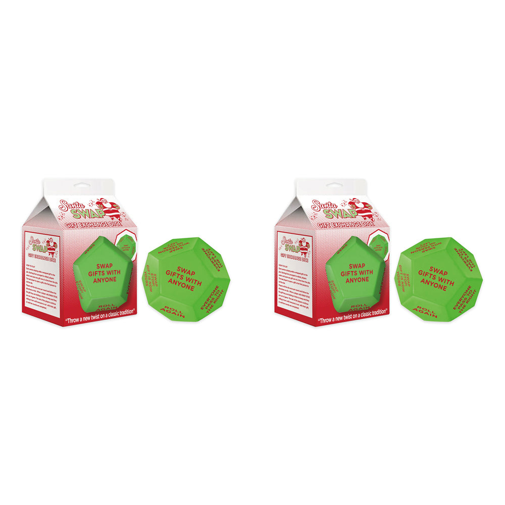 2PK Icup Inc Santa Swap Gift Exchange Oversized Rolling Dice - Green