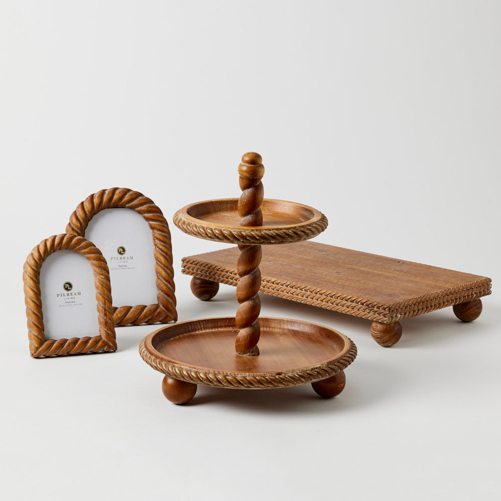 Pilbeam Living Wood Trentham Display Stand Walnut 47cm
