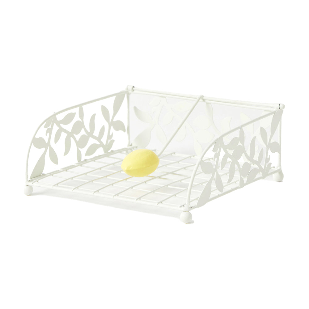 2PK Pilbeam Living Metal Limetta Napkin Holder Home Decor - White/Lemon