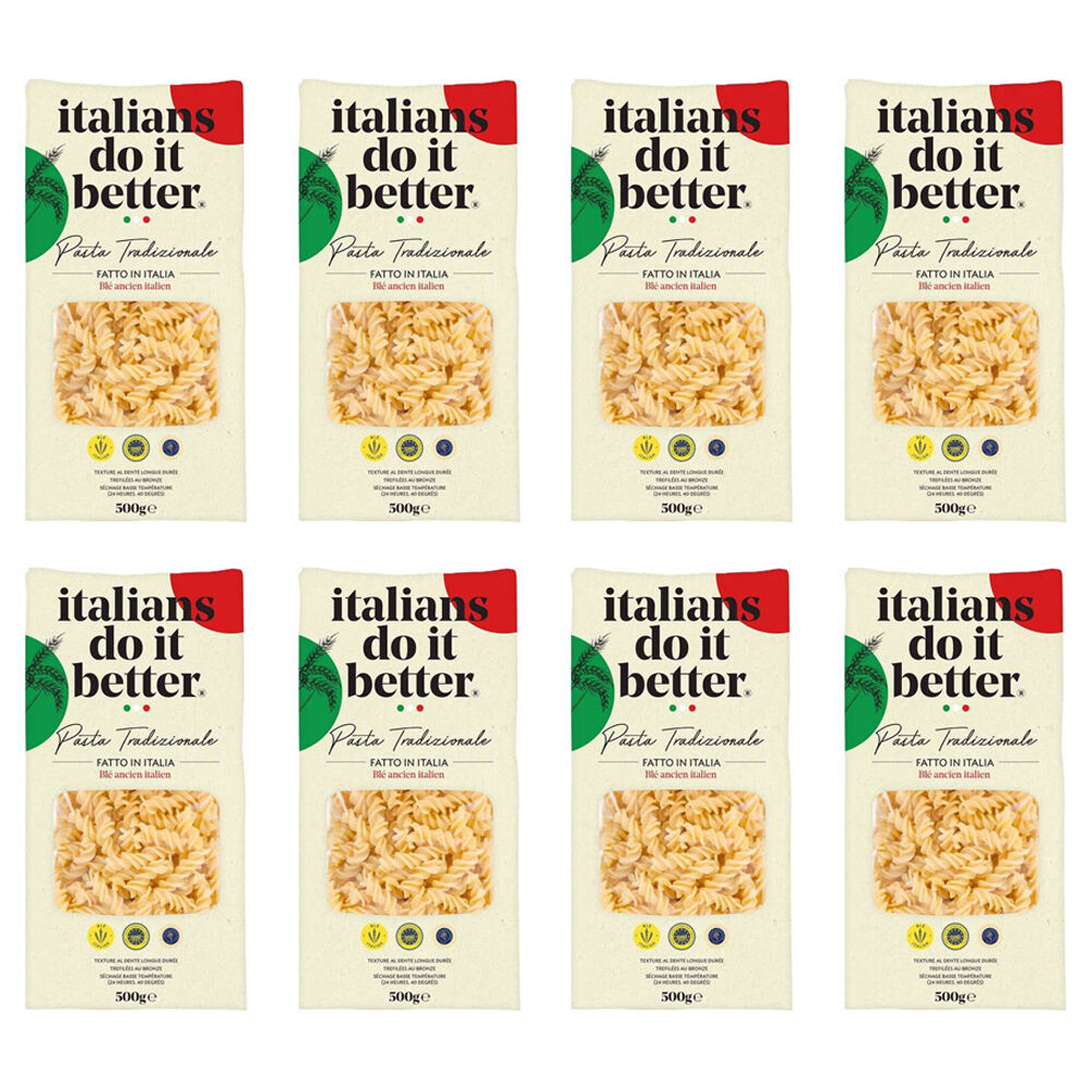 8PK Hot Shots Italians Do It Better Wheat Fusilli Pasta Noodle 500g