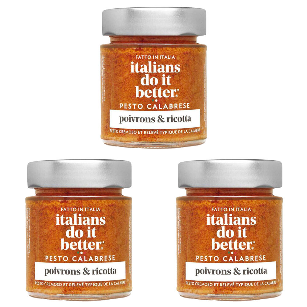 3PK Hot Shots Italians Do It Better Pesto Alla Calabrese 135g Cooking Seasoning