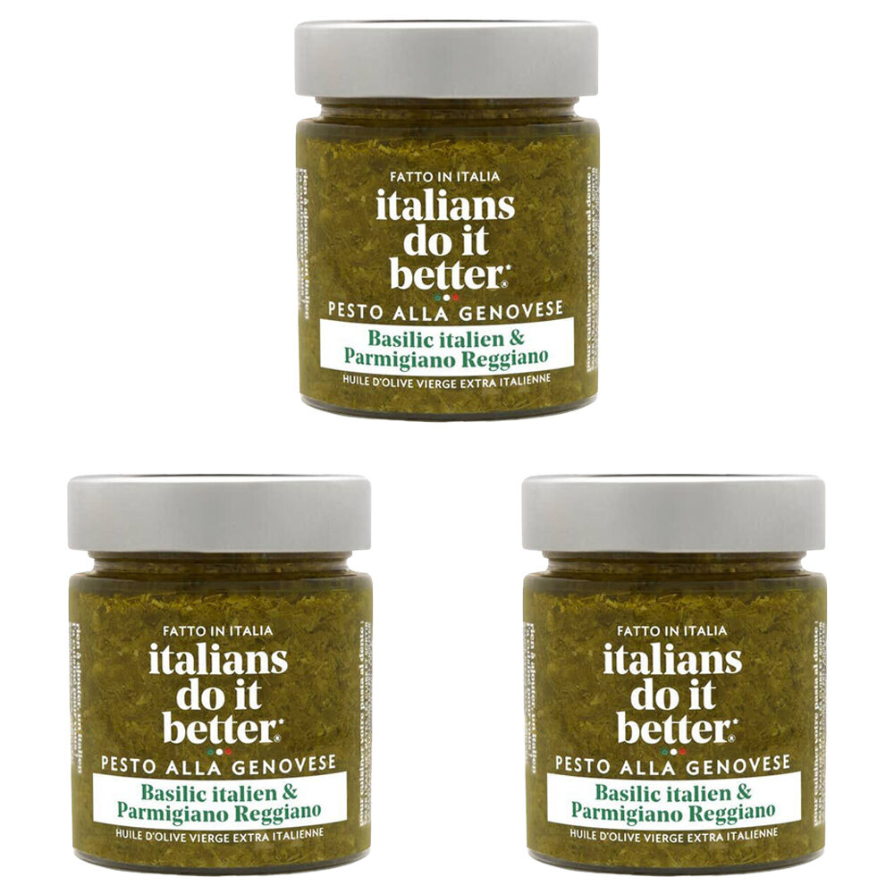 3PK Hot Shots Italians Do It Better Pesto Alla Genovese 135g Cooking Seasoning